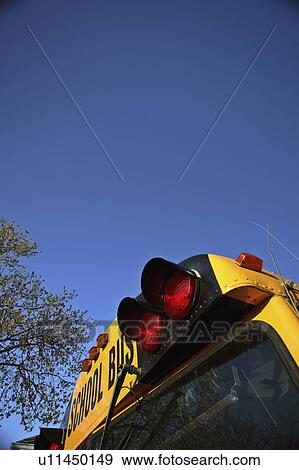 Stock Photo - bus, valley, crane, parked, school. Fotosearch