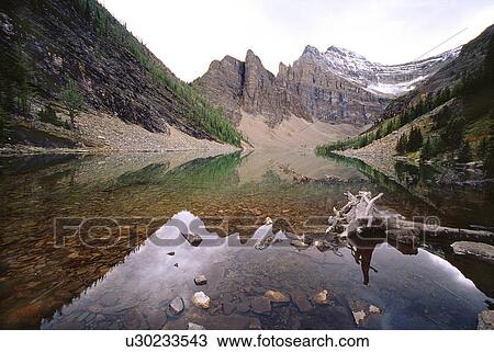 Stock Image - canada, agnes, park, national, banff, lake. Fotosearch