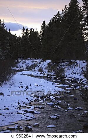 canada, creek, alberta, flowing, winter, twight View Large Photo Image Stock Image - canada, creek, alberta, flowing, winter, twight. Fotosearch