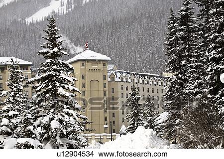 canada, lake, alberta, winter, louise, chateau View Large Photo Image Picture - canada, lake, alberta, winter, louise, chateau. Fotosearch