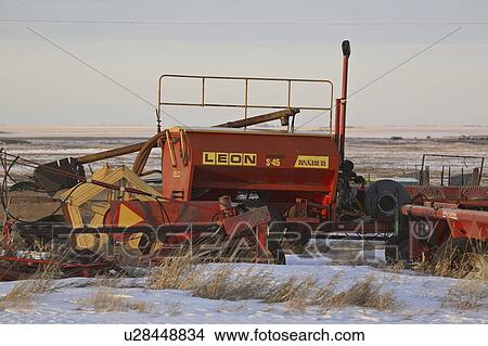 Picture - canada, machinery, saskatchewan, scenic, graveyard, farm. Fotosearch
