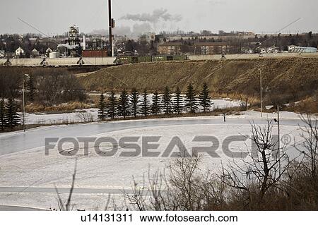 Stock Image - canada, oval, saskatchewan, jaw, moose, skating. Fotosearch