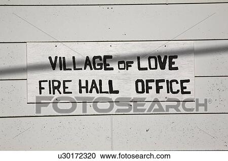 Stock Image - canada, village, saskatchewan, scenic, love, sign. Fotosearch
