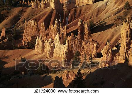 Stock Image - canyon, shadow, hoodoo, usa, bryce. Fotosearch