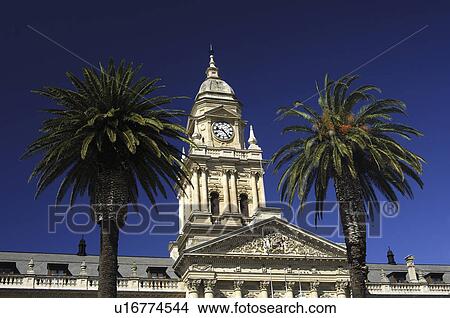 Picture - cape, city, facade, marble, hall, tower. Fotosearch