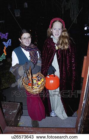 capped, treaters, trick, halloween, two View Large Photo Image Stock Image - capped, treaters, trick, halloween, two. Fotosearch
