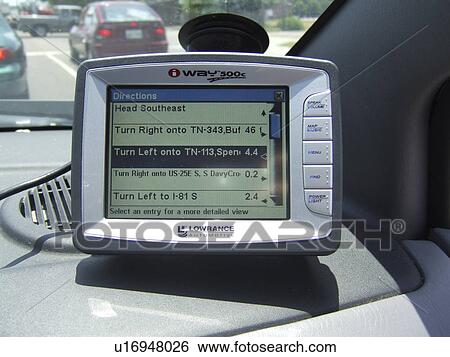 Stock Photograph - car, global, monitor, satellite, positiong, gps. Fotosearch