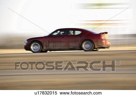 Stock Photography - car, highway, canada, trans, speeding. Fotosearch