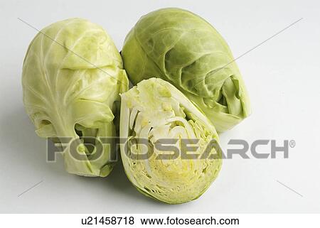 Stock Photo - closeup, cabbage, brussel, background, isolate, brussels. Fotosearch