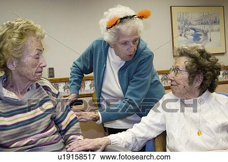 conversation, woman, 90, age, female, senior View Large Photo Image Stock Photo - conversation, woman, 90, age, female, senior. Fotosearch