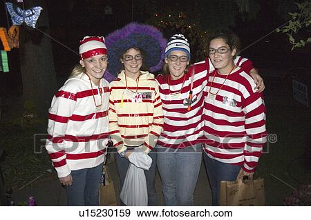 Stock Photo - costumes, crooks, striped, red, halloween, keystone. Fotosearch