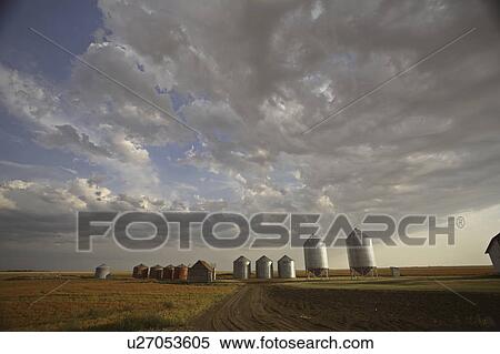 cumulous, bins, grain, clouds, lovely View Large Photo Image Stock Photography - cumulous, bins, grain, clouds, lovely. Fotosearch