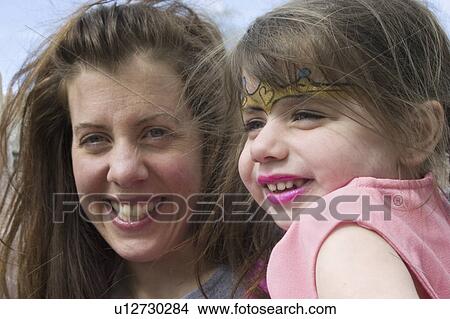 Picture - day, daughter, easter, happy, enjoying, mom. Fotosearch