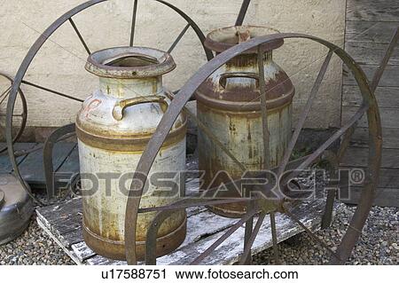 displayed, pails, wagon, wheel, spoked, milk View Large Photo Image Stock Image - displayed, pails, wagon, wheel, spoked, milk. Fotosearch