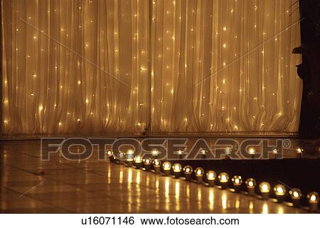 Stock Photograph - fashion, curtain, catwalk, show, lights. Fotosearch