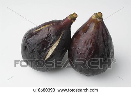 Stock Image - figs, fig, background, white, pair. Fotosearch