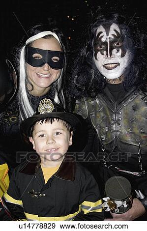 firefighters, costumed, treaters, trick, halloween, family View Large Photo Image Stock Photo - firefighters, costumed, treaters, trick, halloween, family. Fotosearch
