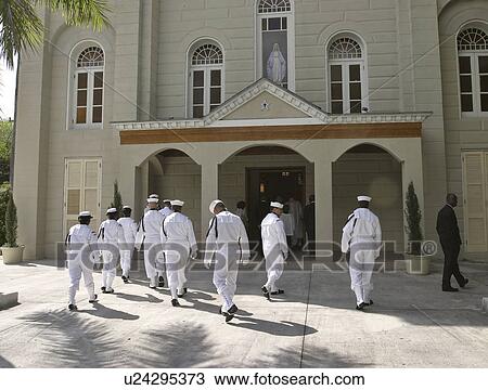 Stock Image - florida, sailors, scenic, church, going, american. Fotosearch