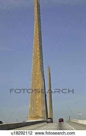 Stock Image - florida, skyway, bay, tampa, bridge, sunshine. Fotosearch