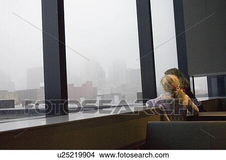 foggy, kids, rainy, out, looking, children View Large Photo Image Picture - foggy, kids, rainy, out, looking, children. Fotosearch