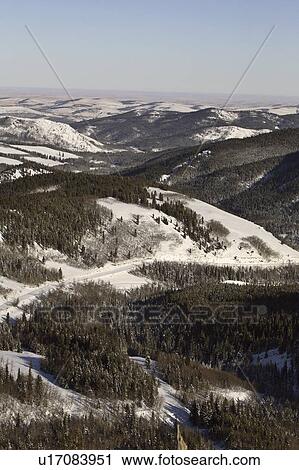 Stock Image - foothils, covered, canada, alberta, foothills, snow. Fotosearch
