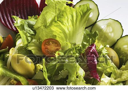 fresh, salad, vegetarian, vegetables, cucumber, vegetable View Large Photo Image Stock Image - fresh, salad, vegetarian, vegetables, cucumber, vegetable. Fotosearch