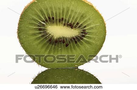 Stock Photograph - fruit, food, glass, reflected, kiwi. Fotosearch