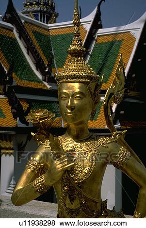 Stock Photo - grounds, clad, seen, god, deity, gold. Fotosearch
