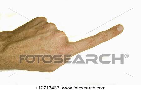 Stock Image - hand, knuckl, knuckle, pointing, mans. Fotosearch