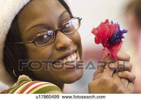 happy, paul, flower, holding, looking View Large Photo Image Stock Photo - happy, paul, flower, holding, looking. Fotosearch