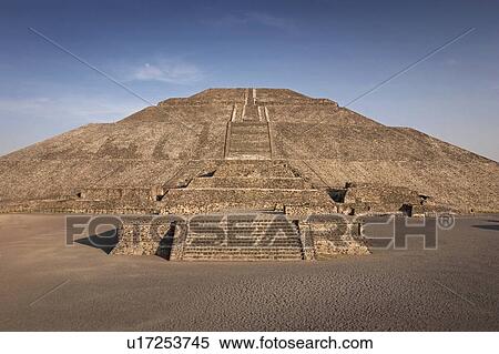 Stock Photography - hispanic, pyramid, mexico, teotehuacan, sun, view. Fotosearch