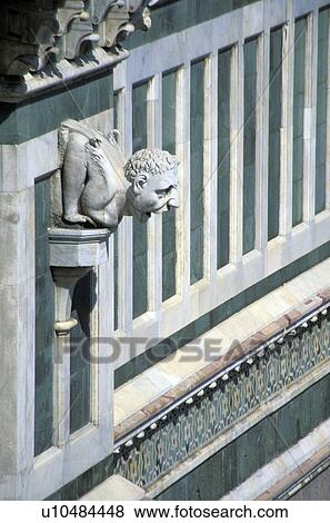 Stock Photo - historic, side, italy, florence, duomo, gargoyle. Fotosearch