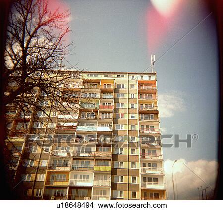 Picture - holga, block, town, polish, small, apartment. Fotosearch
