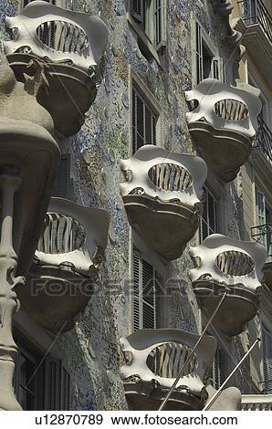 Stock Photo - house, combines, gaudi, building, batllo. Fotosearch