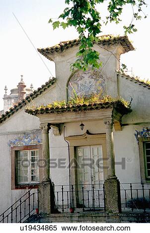 Stock Photography - house, showing, portugal, sintra, doorway. Fotosearch