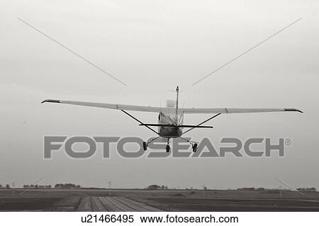 Stock Photography - jaw, airplane, moose, land, coming, small. Fotosearch