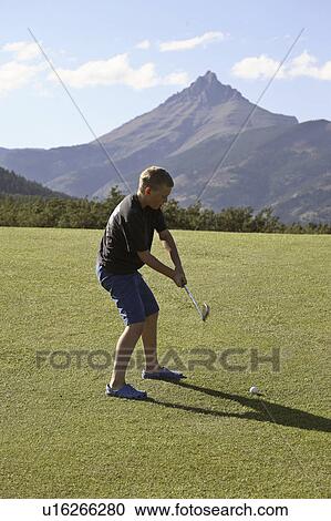 lakes, golfer, course, golf, waterton, young View Large Photo Image Stock Image - lakes, golfer, course, golf, waterton, young. Fotosearch