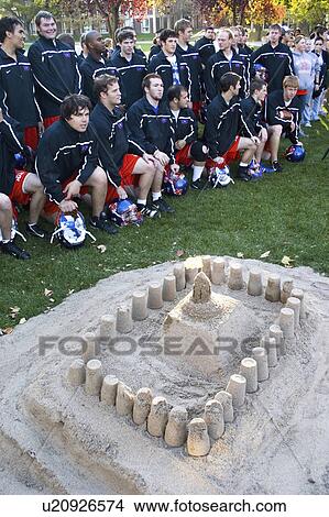 Picture - macalester, team, new, groundbreaking, ceremonial, football. Fotosearch