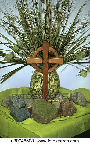 mayo, cross, cinco, rocks, greens, celtic View Large Photo Image Stock Photo - mayo, cross, cinco, rocks, greens, celtic. Fotosearch