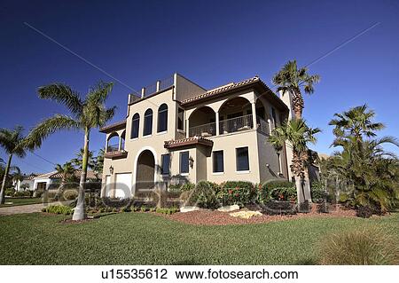 mediterranean, home, usa, florida, scenic, beautiful View Large Photo Image Stock Image - mediterranean, home, usa, florida, scenic, beautiful. Fotosearch