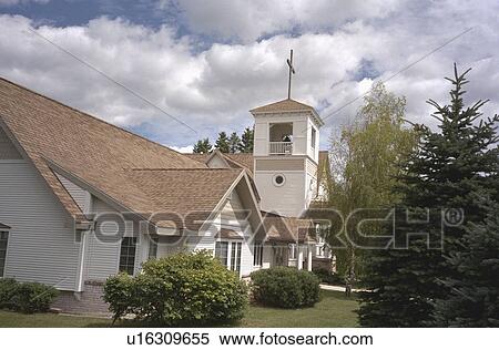 michigan, town, cedarville, church, christian, small View Large Photo Image Stock Photography - michigan, town, cedarville, church, christian, small. Fotosearch