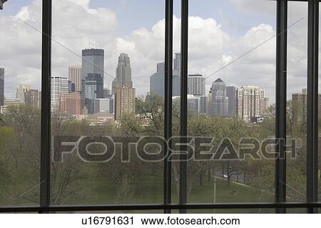 Stock Image - minnesota, skyline, arts, institute, viewed, minneapolis. Fotosearch