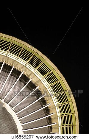 Stock Photo - needle, detail, space, seattle, top, nighttime. Fotosearch