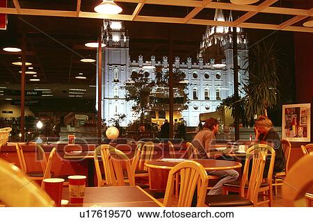 Stock Image - night, presbytarian, evening, utah, temple, mormon. Fotosearch