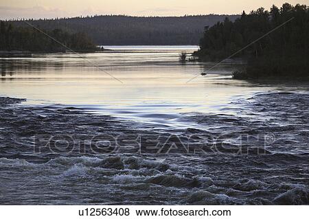 Stock Photo - northern, rapids, scenic, river, churchill, otter. Fotosearch