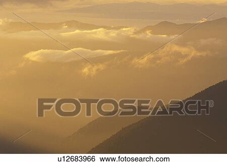 Stock Photograph - olympic, washington, orange, soleduck, valley, landscape. Fotosearch