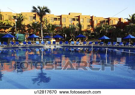 Stock Image - ool, baja, cabos, hotel, view. Fotosearch