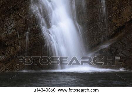 Stock Image - park, falls, national, lakes, waterton, cameron. Fotosearch