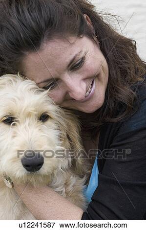 pet, female, enjoying, 39, age, woman View Large Photo Image Stock Photo - pet, female, enjoying, 39, age, woman. Fotosearch