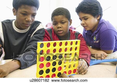 playing, checker, four, connect, boys View Large Photo Image Stock Image - playing, checker, four, connect, boys. Fotosearch
